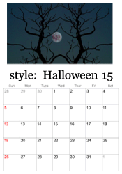 2024 Halloween calendar
