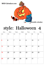 April Halloween calendar