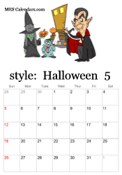 May Halloween calendar