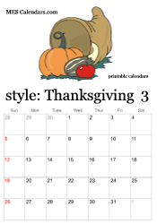 March Thanksgiving calendar