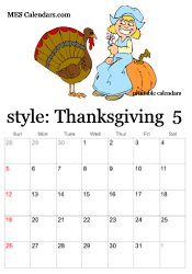 May Thanksgiving calendar